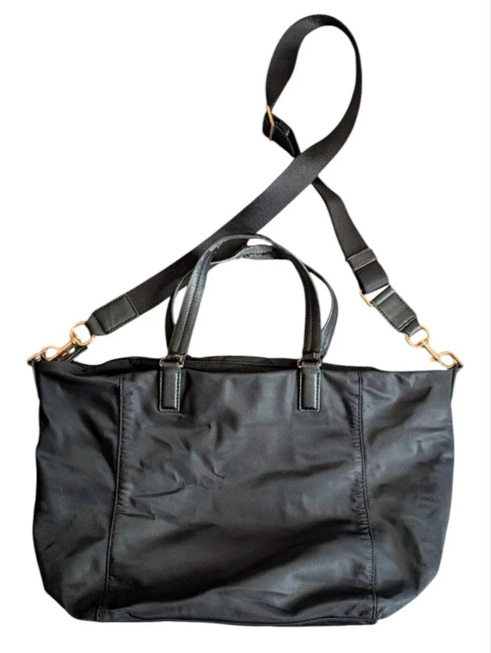 Tory Burch Tilda Black Nylon Tote with Crossbody Strap